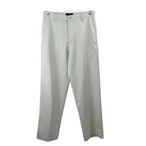 Bossini Mens Beige 100% Cotton Straight Leg Flat Front Chino Pants NWT 32x32